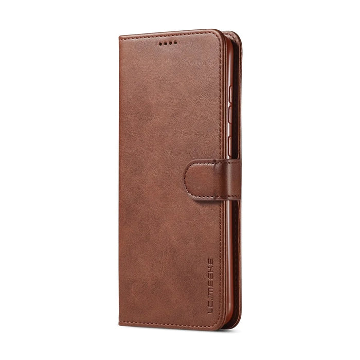 LC.IMEEKE Wallet Leather Stand Case for Samsung Galaxy A11 (EU Version)/M11 - Coffee - 2