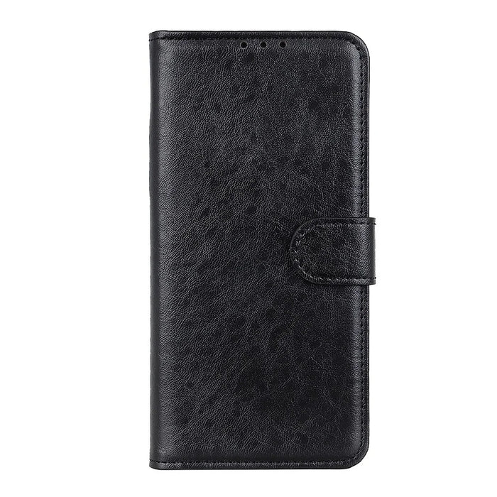 For Samsung Galaxy A41 (Global Version) Crazy Horse Leather Shell with Wallet Stand Case - Black - 4