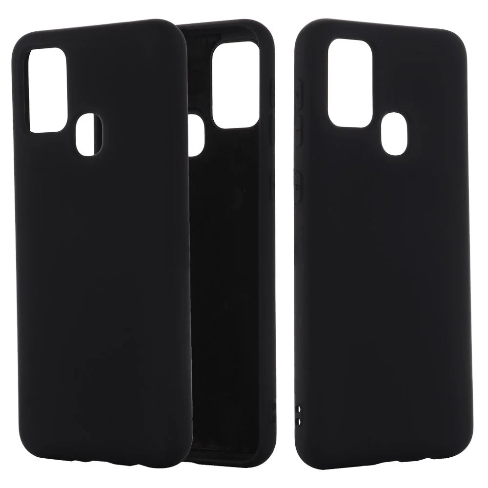Liquid Silicone Shell Case for Samsung Galaxy M31 - Black - 1