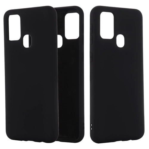 Liquid Silicone Shell Case for Samsung Galaxy M31 - Black - 1