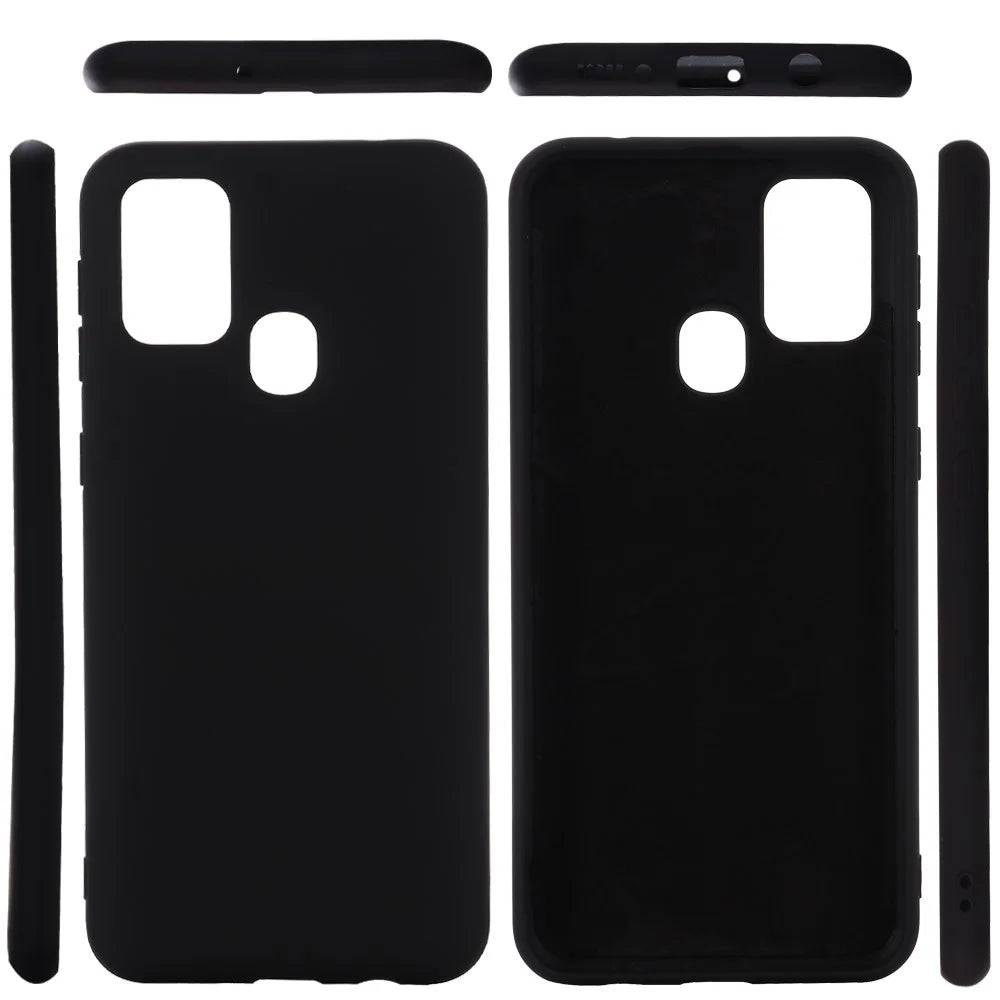 Liquid Silicone Shell Case for Samsung Galaxy M31 - Black - 2