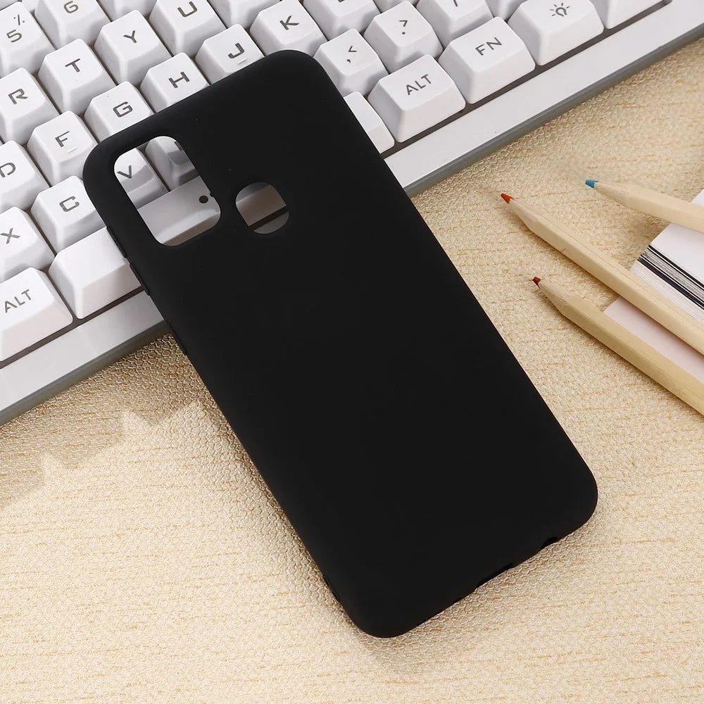 Liquid Silicone Shell Case for Samsung Galaxy M31 - Black - 5