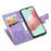 Imprint Butterfly Flower Leather Wallet Case for Samsung Galaxy A41 (Global Version) - Light Purple - 7