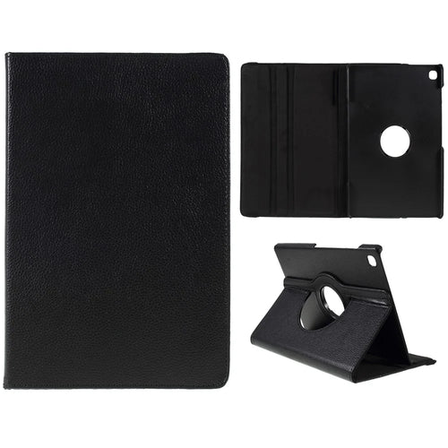 Litchi Texture 360° Swivel Stand Leather Case for Samsung Galaxy Tab S6 Lite (2020) P610 P615 / (2022) / (2024) - Black - 1