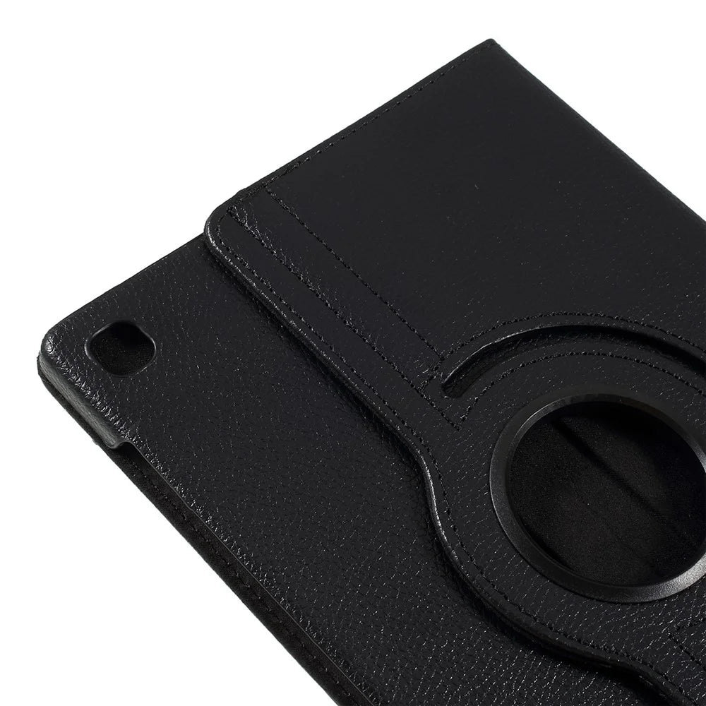 Litchi Texture 360° Swivel Stand Leather Case for Samsung Galaxy Tab S6 Lite (2020) P610 P615 / (2022) / (2024) - Black - 6