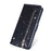 Glitter Powder Zippered Stand Leather Wallet Case with Strap for Samsung Galaxy A41 (Global Version) - Black - 2