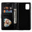 Glitter Powder Zippered Stand Leather Wallet Case with Strap for Samsung Galaxy A41 (Global Version) - Black - 5