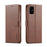 LC.IMEEKE Leather Wallet Stand Case for Samsung Galaxy A31 - Coffee - 1