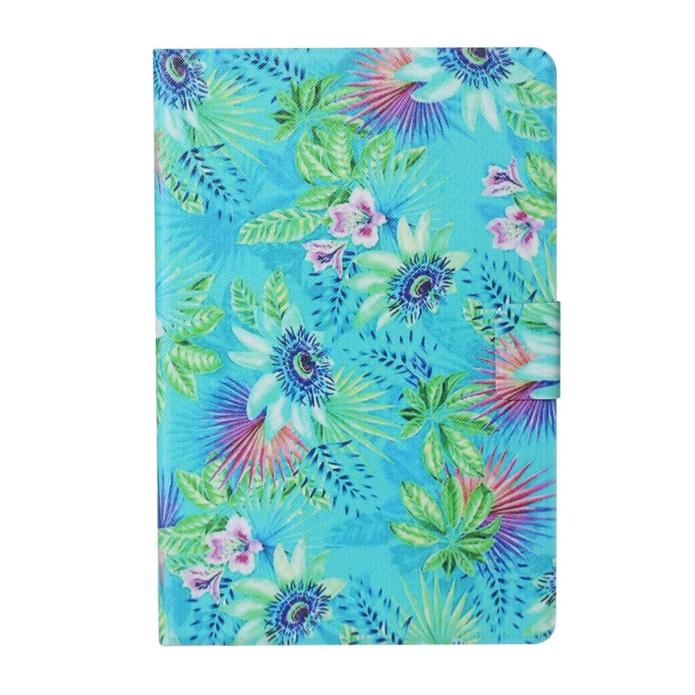 Pattern Printing Card Slots Flip Leather Tablet Cover for Samsung Galaxy Tab S5e SM-T720/T725 - Flowers - 2