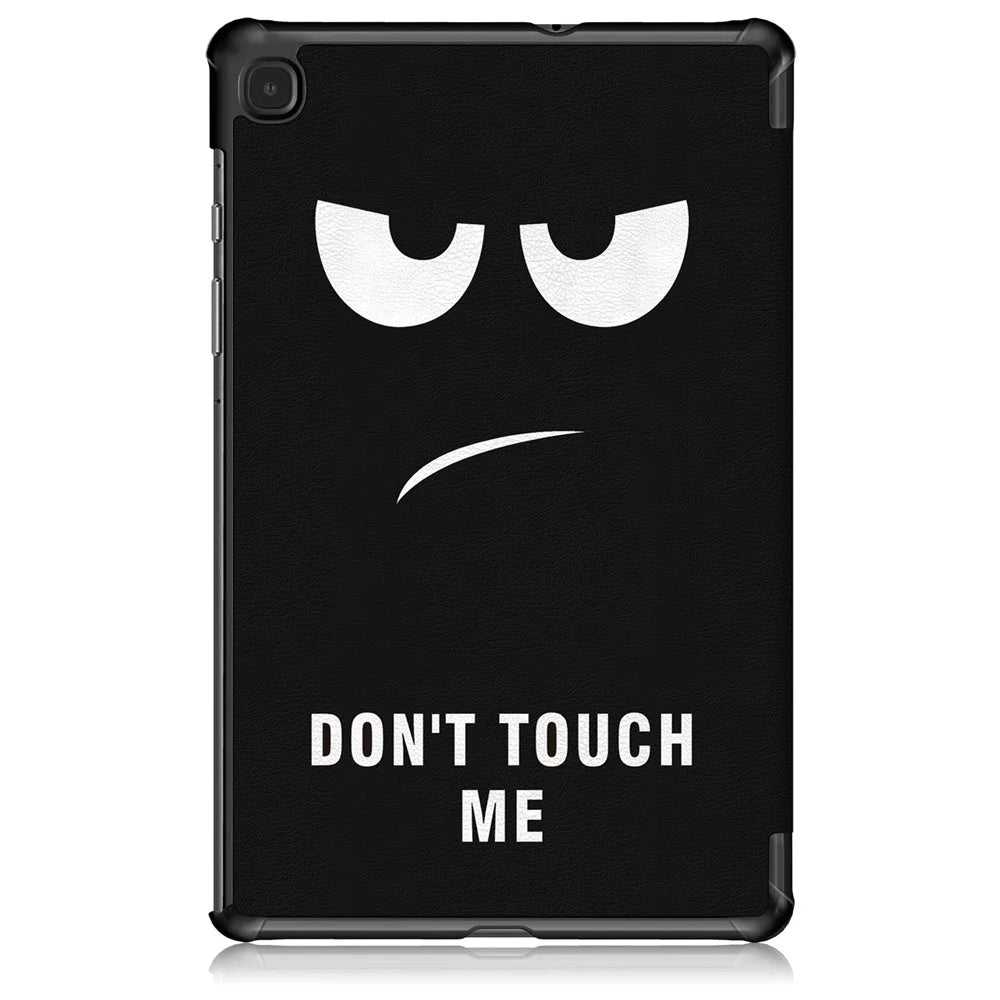 Patterned Tri-fold Stand Leather Smart Protective Tablet Case for Samsung Galaxy Tab S6 Lite (2020) P610 P615 / (2022) / (2024) - Don't Touch Me - 3