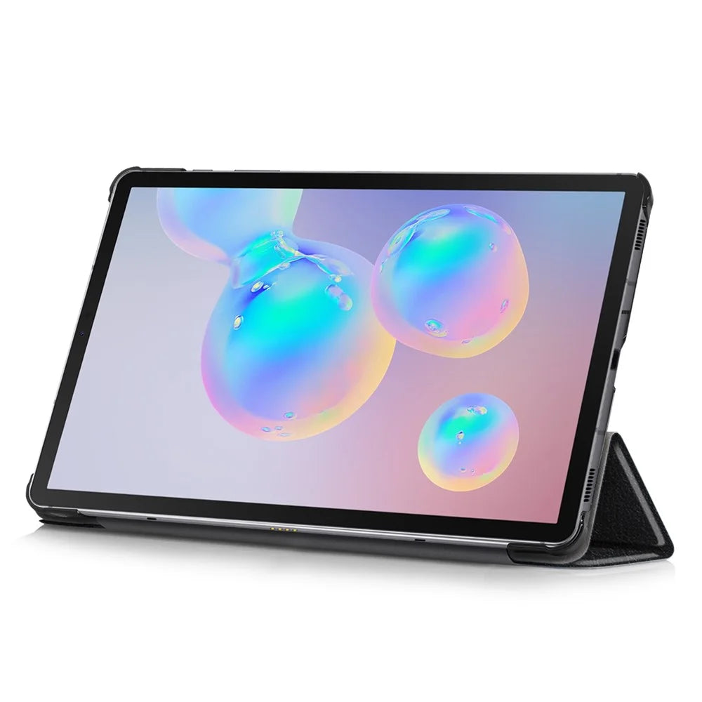 Tri-fold Stand Leather Smart Case for Samsung Galaxy Tab S6 Lite (2020) P610 P615 / (2022) / (2024) - Black - 5
