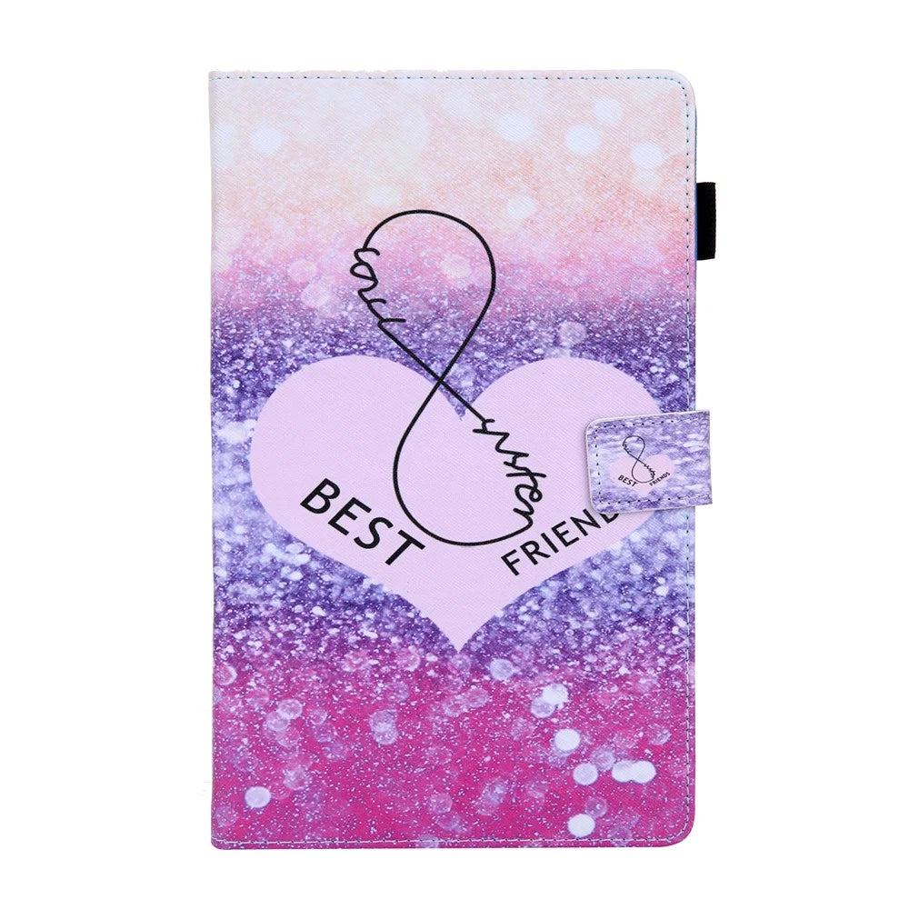 Pattern Printing Multi-angle Stand Leather Card Slot Tablet Cover for Samsung Galaxy Tab A 10.1 (2019) T510/T515 - Love Heart - 2