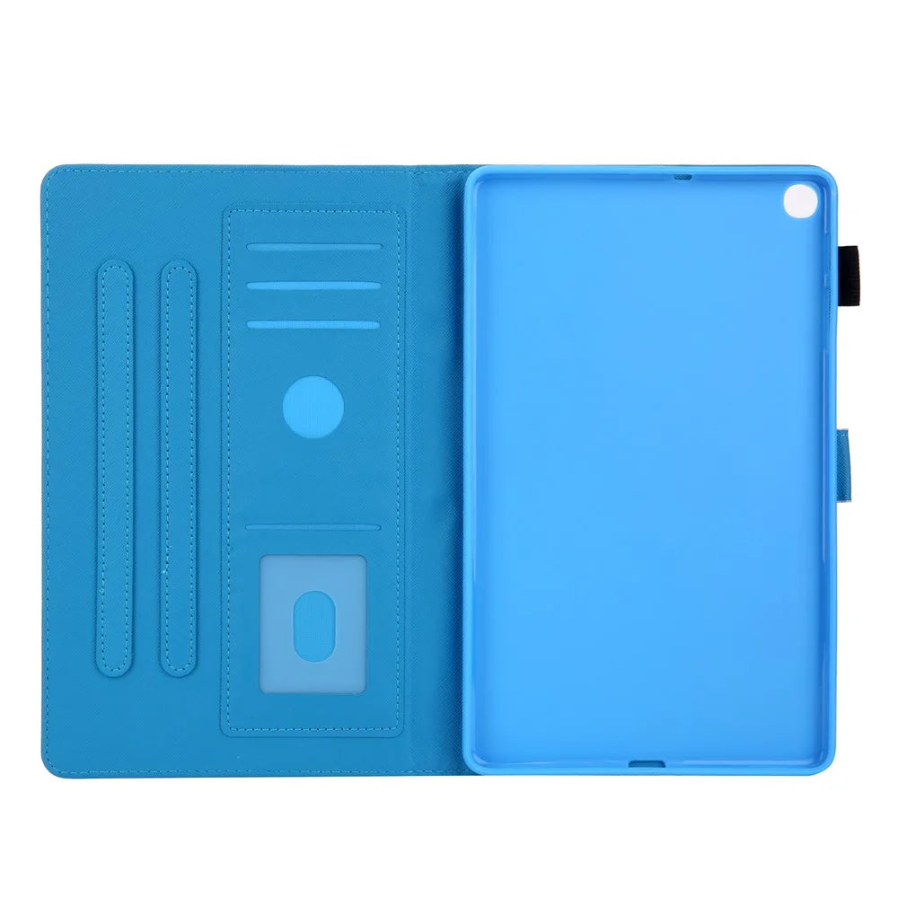 Pattern Printing Multi-angle Stand Leather Card Slot Tablet Cover for Samsung Galaxy Tab A 10.1 (2019) T510/T515 - Love Heart - 5