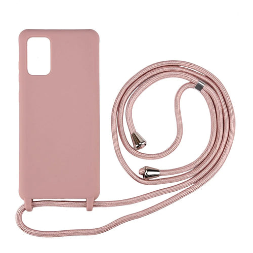 Soft TPU Case Phone Case with Multi-function Strap for Samsung Galaxy S20 Ultra - Deep Pink - 1