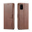 LC.IMEEKE Wallet Stand Leather Mobile Cover for Samsung Galaxy A41 (Global Version) - Coffee - 1