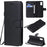 For Samsung Galaxy A41 (Global Version) Case Solid Color Leather Mobile Cover Wallet Stand with Strap - Black - 1