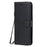 For Samsung Galaxy A41 (Global Version) Case Solid Color Leather Mobile Cover Wallet Stand with Strap - Black - 2