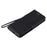 For Samsung Galaxy A41 (Global Version) Case Solid Color Leather Mobile Cover Wallet Stand with Strap - Black - 5