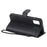For Samsung Galaxy A41 (Global Version) Case Solid Color Leather Mobile Cover Wallet Stand with Strap - Black - 7