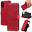 PU Leather Wallet Stand Magnetic Cover for Samsung Galaxy A41 (Global Version) - Red - 1