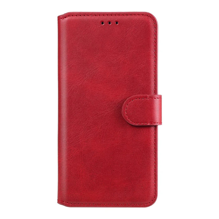 PU Leather Wallet Stand Magnetic Cover for Samsung Galaxy A41 (Global Version) - Red - 2