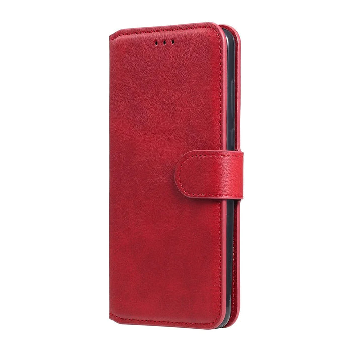 PU Leather Wallet Stand Magnetic Cover for Samsung Galaxy A41 (Global Version) - Red - 3
