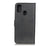 Matte Skin Leather Wallet Stand Case for Samsung Galaxy A21s - Black - 2