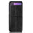 PU Leather Coated PC + TPU Case for Samsung Galaxy Z Flip - Black - 3