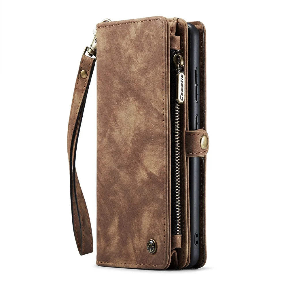 CASEME 008 Series for Samsung Galaxy A71 SM-A715 TPU Multi-slot Wallet Vintage PU Leather Phone Case - Brown - 2