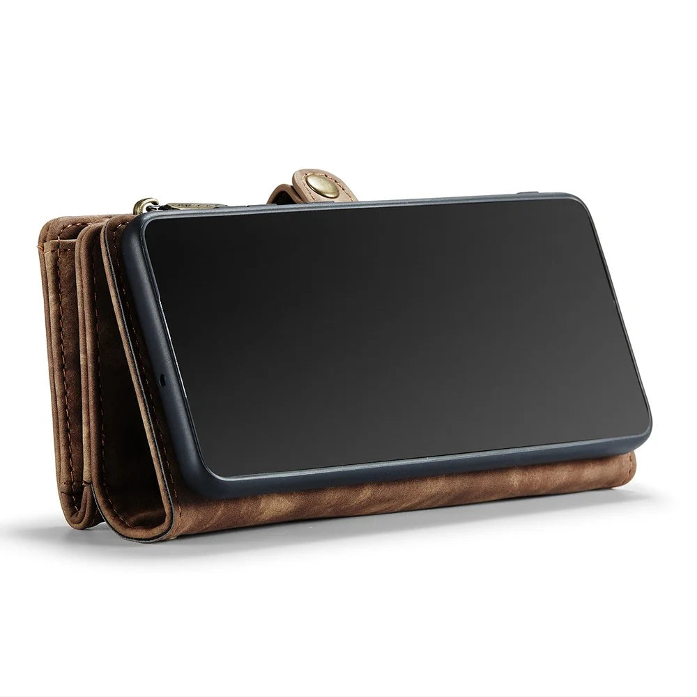 CASEME 008 Series for Samsung Galaxy A71 SM-A715 TPU Multi-slot Wallet Vintage PU Leather Phone Case - Brown - 6