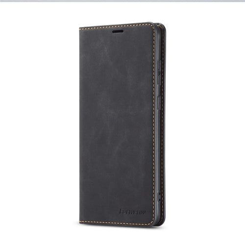 FORWENW Fantasy Series Silky Touch Wallet Leather Shell for Samsung Galaxy S10 5G - Black - 1