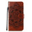 Imprint Mandala Flower Leather Wallet Case with Lanyard for Samsung Galaxy A41 (Global Version) - Brown - 2