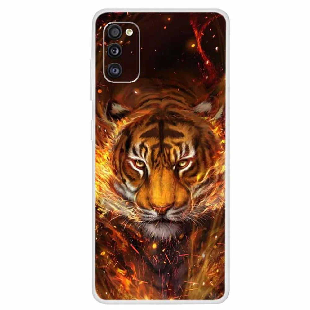 Pattern Printing Soft TPU Phone Case Cover for Samsung Galaxy A41 (Global Version) - Tiger - 1
