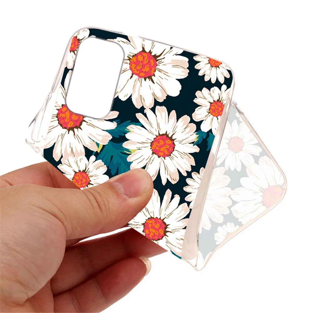 Pattern Printing Soft TPU Case Phone Cover for Samsung Galaxy A41 (Global Version) - White Flowers - 2