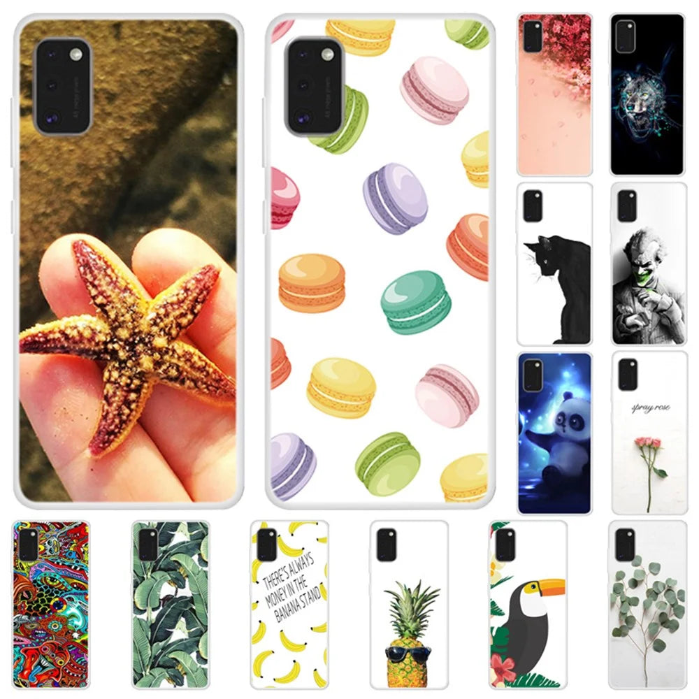 Clear Pattern Printing Soft TPU Back Case for Samsung Galaxy A41 (Global Version) - Cat - 2