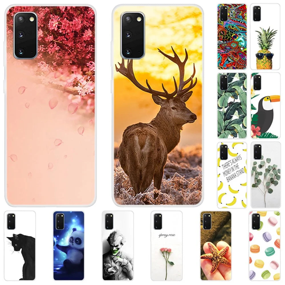 Clear Pattern Printing Soft TPU Back Shell for Samsung Galaxy S20 4G/S20 5G - Cat - 3