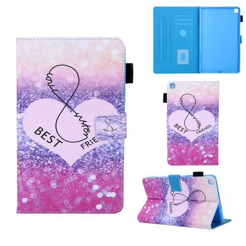 Pattern Printing Multi-angle Stand Leather Card Slot Tablet Cover for Samsung Galaxy Tab A 8.0 Wi-Fi (2019) SM-T290/T295 - Love Heart - 1