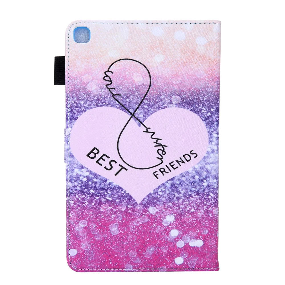Pattern Printing Multi-angle Stand Leather Card Slot Tablet Cover for Samsung Galaxy Tab A 8.0 Wi-Fi (2019) SM-T290/T295 - Love Heart - 3