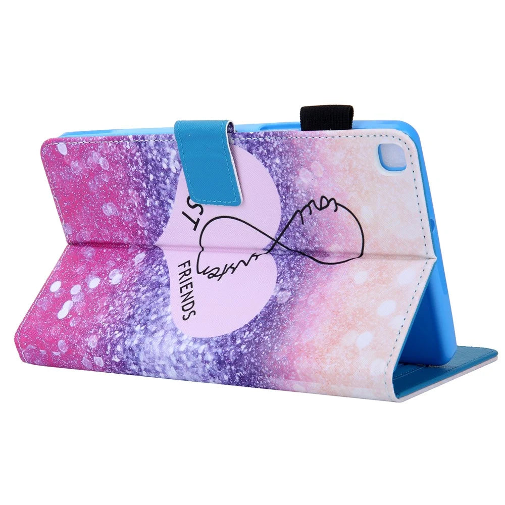 Pattern Printing Multi-angle Stand Leather Card Slot Tablet Cover for Samsung Galaxy Tab A 8.0 Wi-Fi (2019) SM-T290/T295 - Love Heart - 4