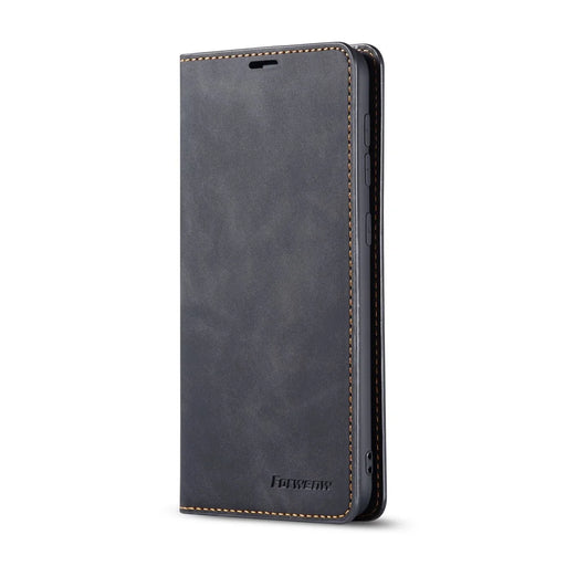 FORWENW Fantasy Series Auto-absorbed Silky Touch Leather Cover for Samsung Galaxy A31 - Black - 2