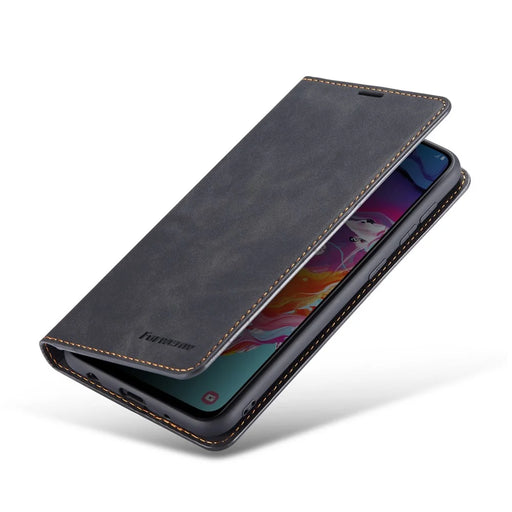 FORWENW Fantasy Series Silky Touch Leather Mobile Case for Samsung Galaxy A41 (Global Version) - Black - 1