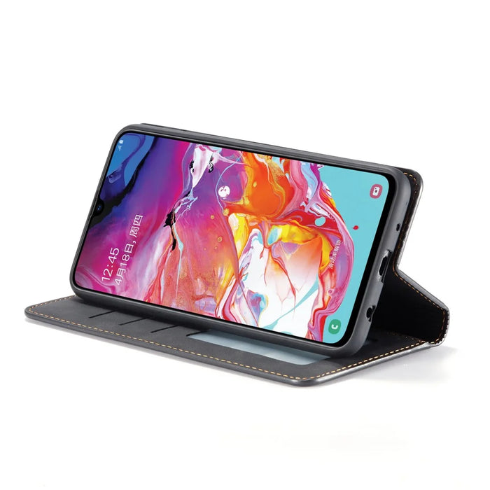 FORWENW Fantasy Series Silky Touch Leather Mobile Case for Samsung Galaxy A41 (Global Version) - Black - 4