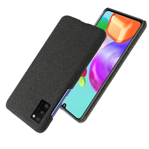 Cloth Coated PC Mobile Protective Phone Case Cover for Samsung Galaxy A41 (Global Version) - Black - 2