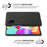Cloth Coated PC Mobile Protective Phone Case Cover for Samsung Galaxy A41 (Global Version) - Black - 5