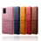 Double Card Slots PU Leather Coated Plastic Protector Case for Samsung Galaxy A41 (Global Version) - Black - 6