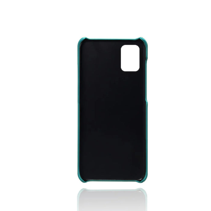 PU Leather Coated Hard PC Shell for Samsung Galaxy A31 - Green - 3