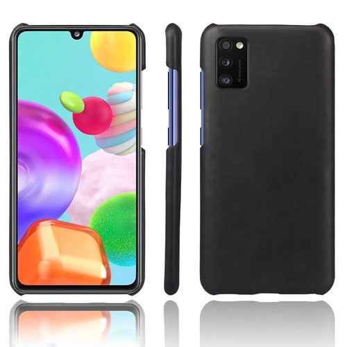 Crazy Horse PU Leather Coated PC Protection Case for Samsung Galaxy A41 (Global Version) - Black - 1