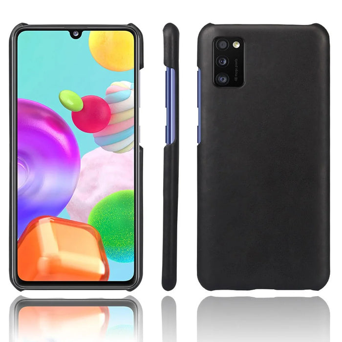 Crazy Horse PU Leather Coated PC Protection Case for Samsung Galaxy A41 (Global Version) - Black - 1