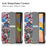Pattern Printing Tri-Fold Stand Leather Smart Case with Pen Slot for Samsung Galaxy Tab S6 Lite (2020) / (2022) / (2024) - Cartoon Graffiti - 4
