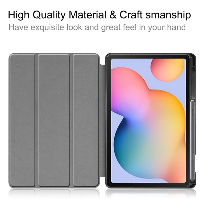 Pattern Printing Tri-Fold Stand Leather Smart Case with Pen Slot for Samsung Galaxy Tab S6 Lite (2020) / (2022) / (2024) - Cartoon Graffiti - 7